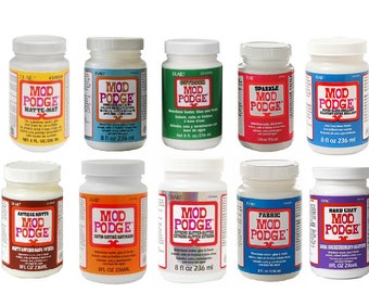 Mod Podge 8oz Gloss or Matte Glue Sealant and Craft Adhesive, 236ml,  Waterbased Sealer, Craft Supplies, UK Shop 