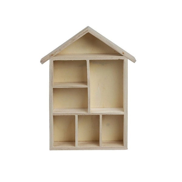 7 Compartment House Shaped Shelving System