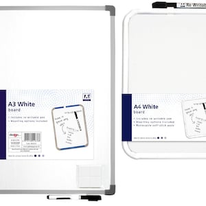 A4 A3 Dry Wipe Whiteboard Notice Board