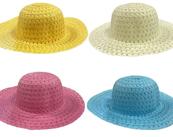 Easter Bonnet Boys Girls Cowboy Hat Made Natural Straw Style Decorate Children