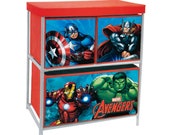 Superhero Bedroom Cabinet Chest Of 3 Box Drawers Toy Storage 53928