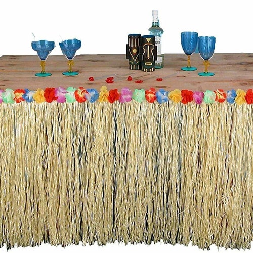 Hawaiian Party Grass Table Skirt Fringe Hanging Decoration Etsy UK