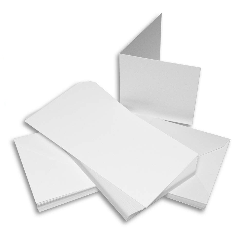 50 White 5 X 5 Blank Cards 250gsm & Envelopes 120gsm Card Etsy UK