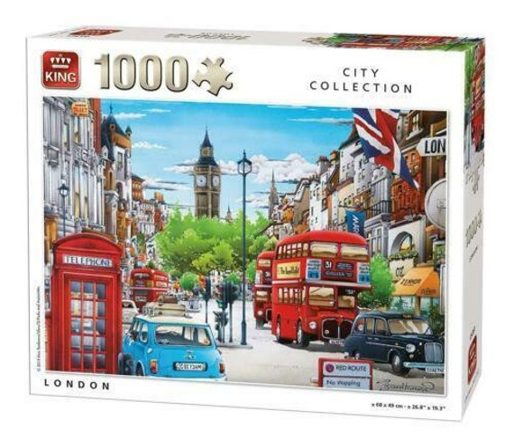 1000 Piece City Collection Jigsaw Puzzle London Cab Bus Big | Etsy