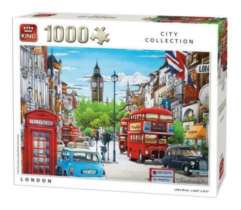 1000 Piece City Collection Jigsaw Puzzle London Cab Bus Big Etsy