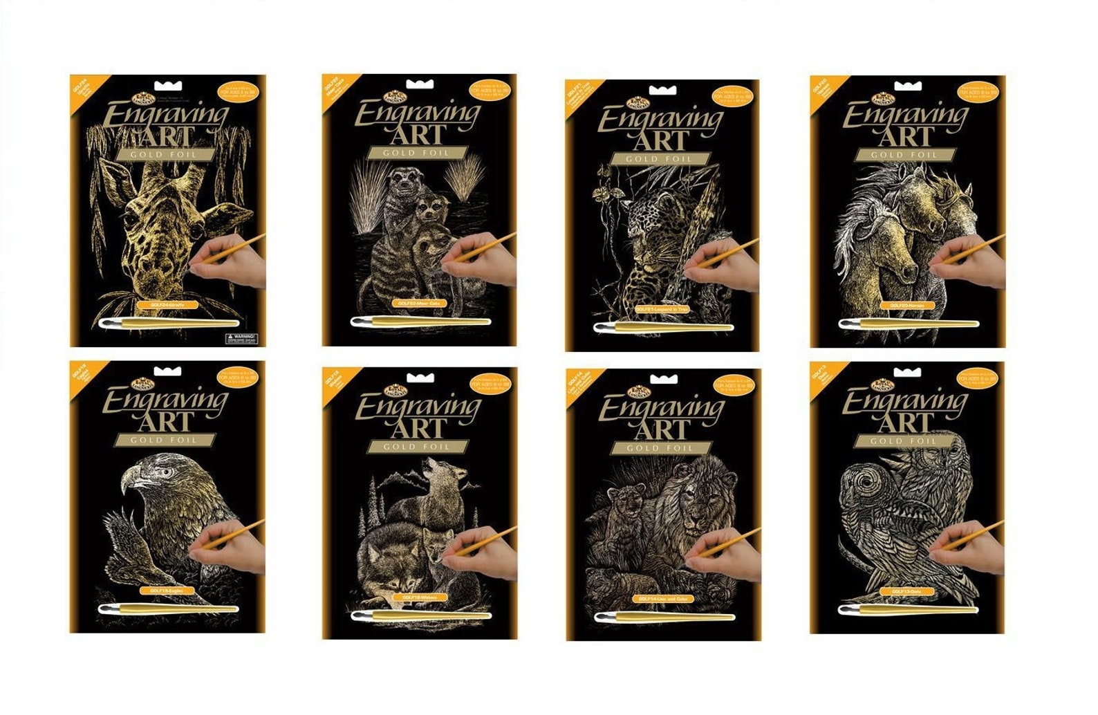 Gold Scraper Foil Engraving Art Kits Tool & Instructions Etsy UK