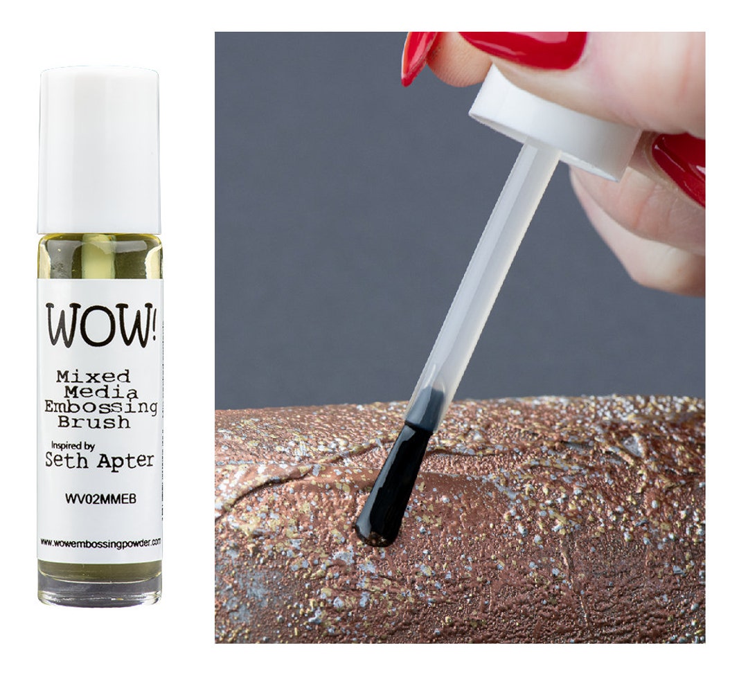 Wow Mixed Media Embossing Fluid & Brush 10ml for Textured Powders Craft 02MMEB Etsy UK