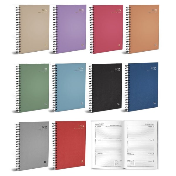 Spiral Bound Diary 2025 Day To Page A4 Deeyn Evelina
