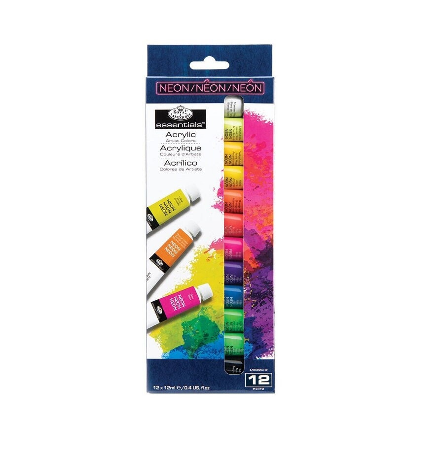 ACRYLIC PAINT SET 10 X 12ml Tubes by Work of Art, Brand New 