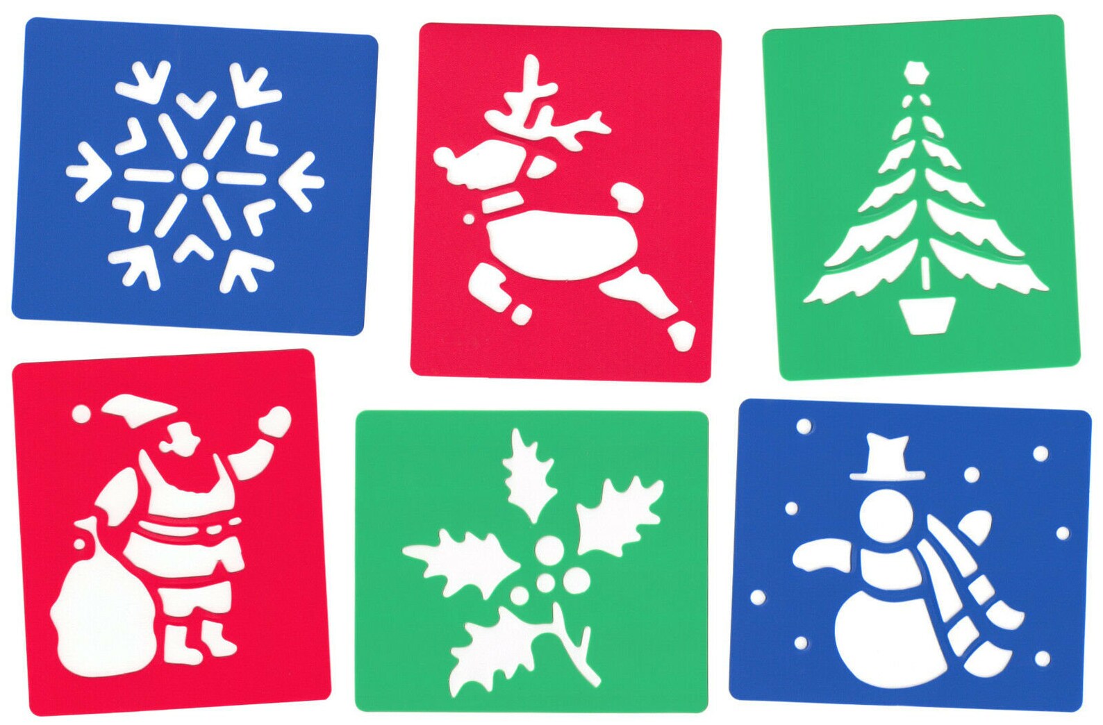 6 Piece Christmas Stencil Set for Snow Spray Santa Snowman - Etsy UK