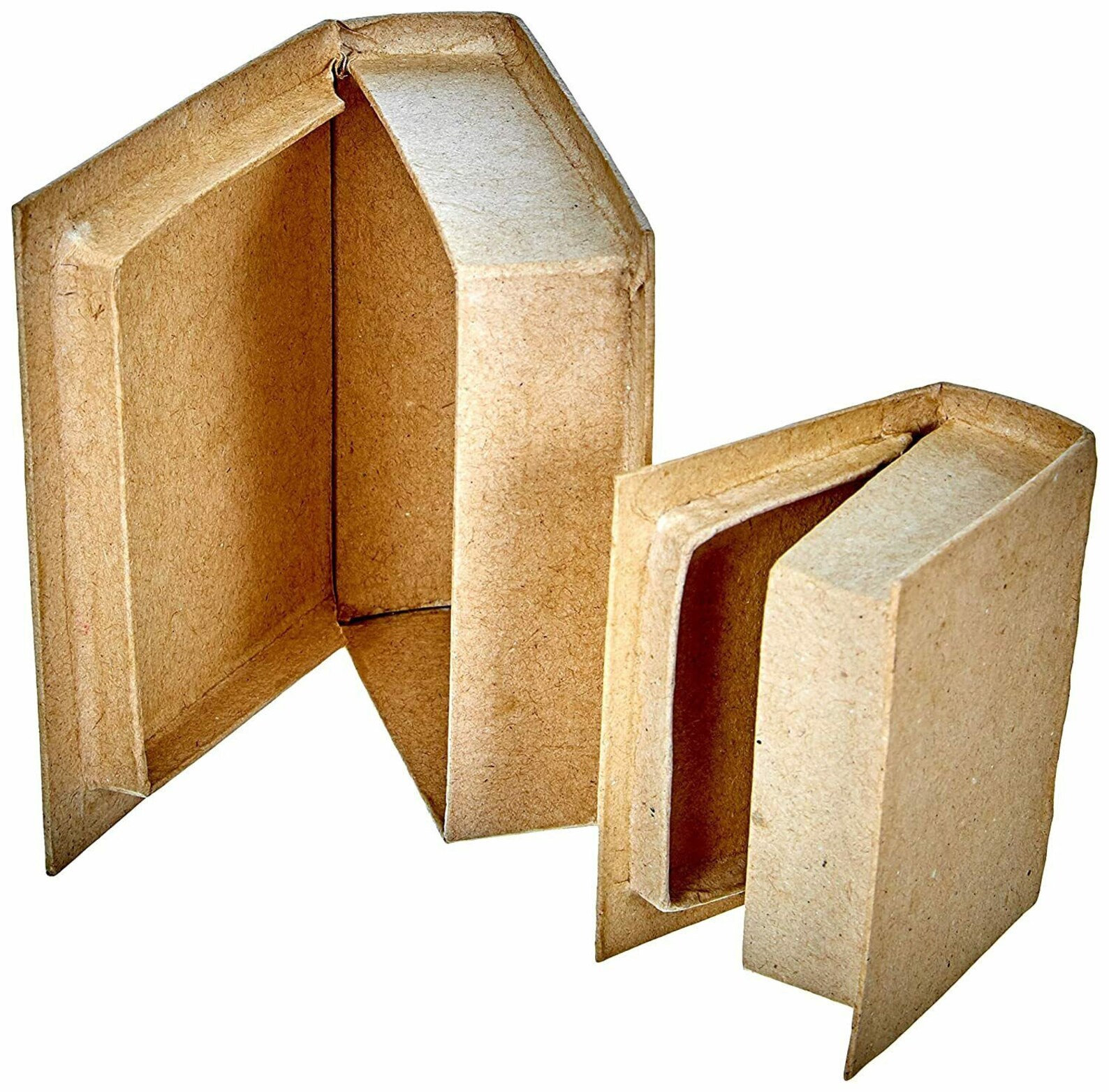 Set of 2 Book Shaped Paper Mache Boxes Decorate Craft Hidden Etsy UK
