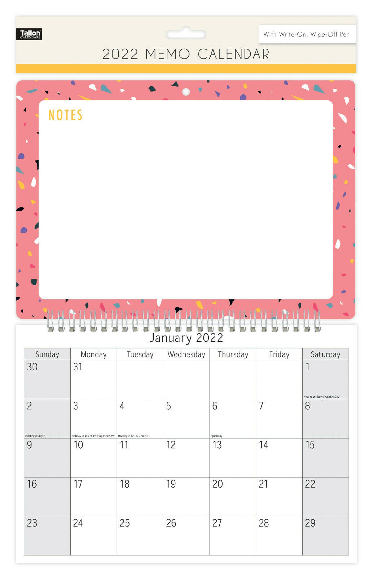 2022 Memo Board Wall Calendar Planner Month to View Family Etsy