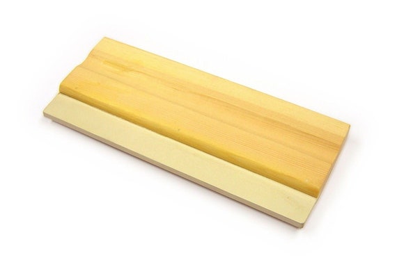 Silk Screen Printing Squeegee Wooden Handle Rubber Blade 2 Sizes