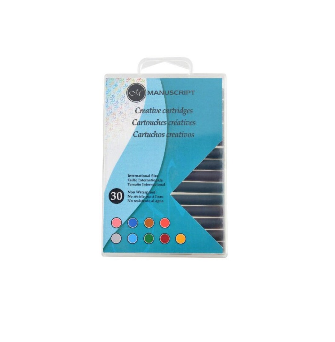 Manuscript Creative Ink Cartridges Assorted Colours for Fountain Pen 12