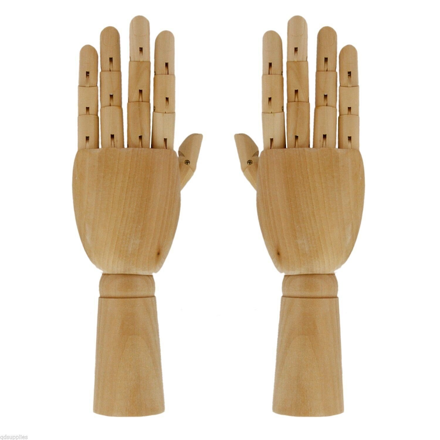 Wooden Mannequin Hands Left, Right or Pair 12" or 8" Artist…