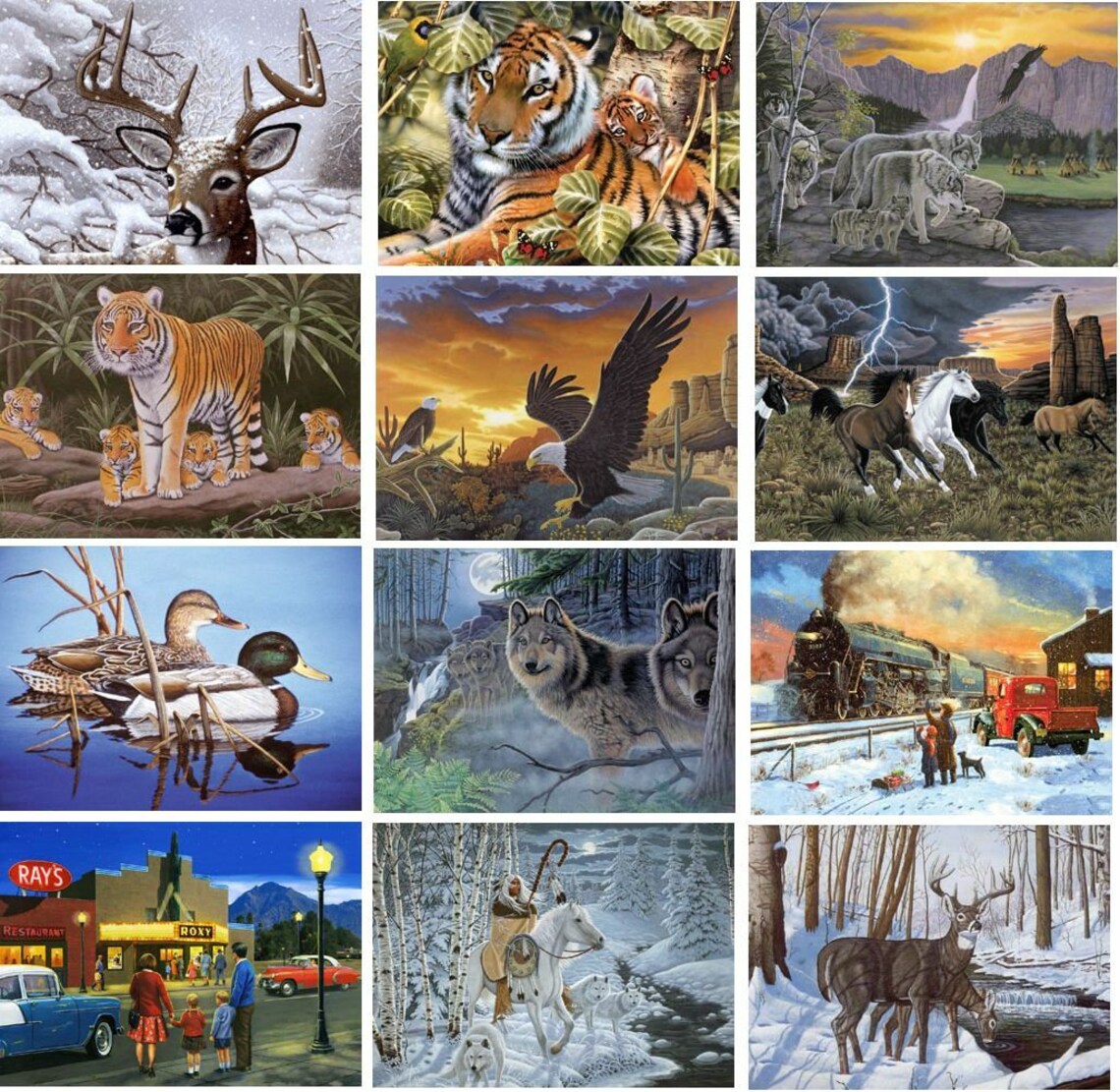 Large A3 Paint By Numbers Artist Kits with Brush & Paints Set Etsy