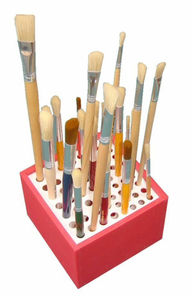 Paint Brush Holder Stand Holds 64 Brushes Etsy UK