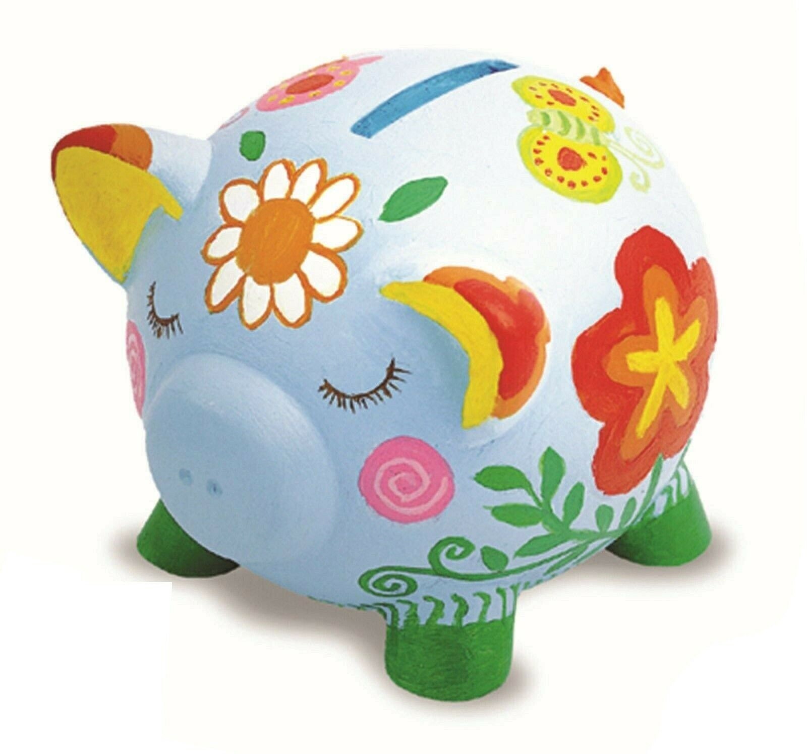 Paint Your Own Piggy Bank Glitter Ceramic Money Box Saving Etsy
