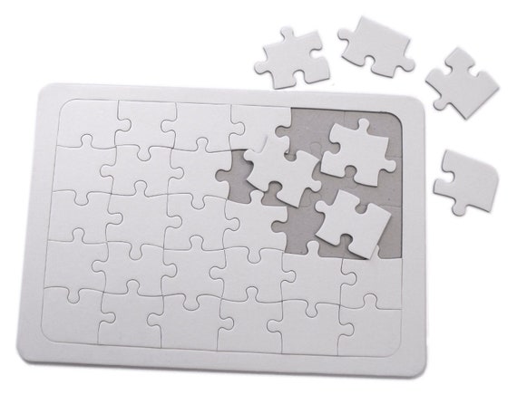A4 Blank Jigsaw Puzzle 30 Piece Make Your Own Childrens Craft Colour Paint