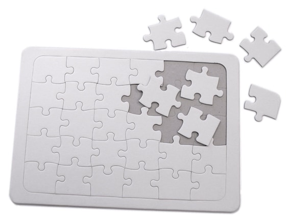 A4 Blank Jigsaw Puzzle 30 Piece Make Your Own Childrens Craft Colour Paint  