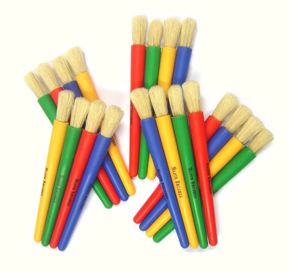 Chubby Brushes Colourful Toddler Paint Brushes Set of 4 