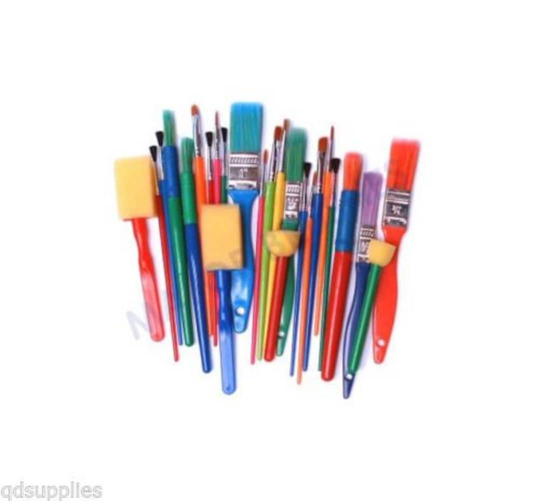 Major Brush Art Craft, Kid's Paint Brushes Foam Dabbers Pack of 25 Etsy