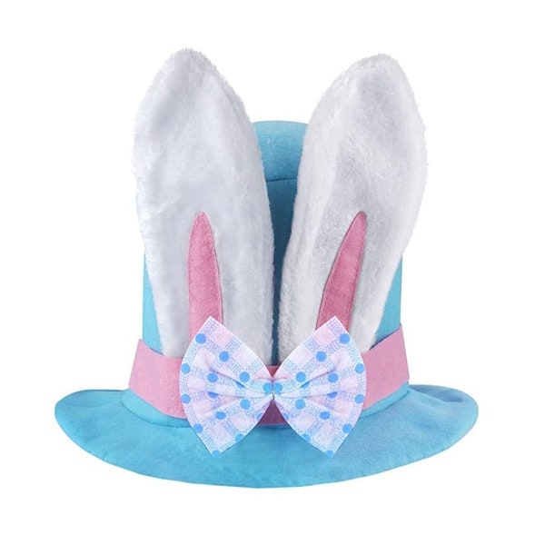 Childrens Easter Bunny Mad Hatters Tea Party Fancy Dress Up With Bunny Ears Headwear Bow Tie Top Hat