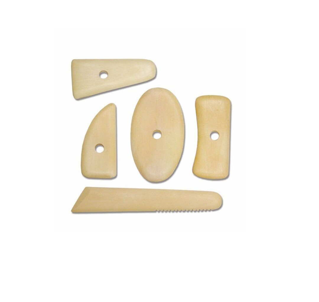 5 X Boxwood Rib Curving Wooden Tools Pottery Clay Fimo Sculpey Etsy