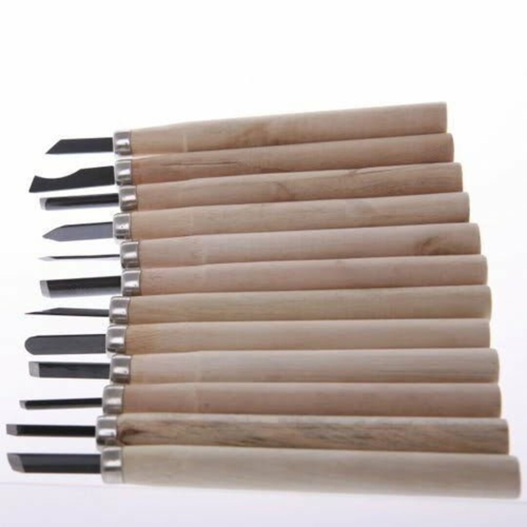 12 Piece Lino & Wood Carving Chisel Tool Set Sculpture Etsy