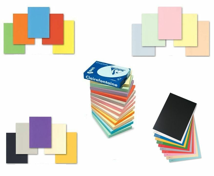 50 Sheets 160gsm A4 Coloured Card Cardmaking Craft Printer Etsy