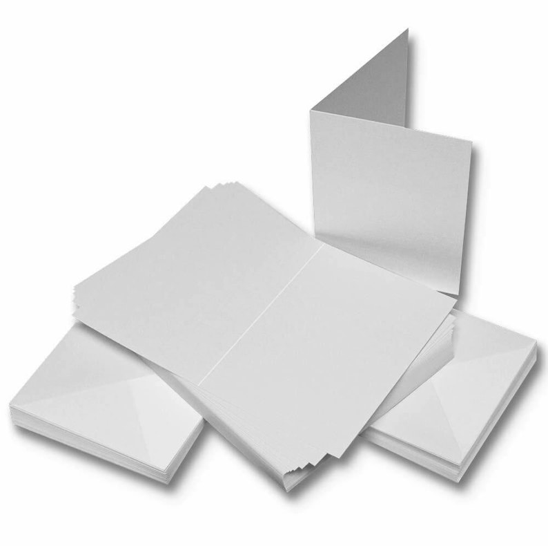 50 White Blank Cards & Envelopes 5x7 250gsm Card Etsy