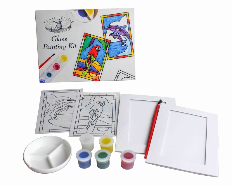 Glass Painting Starter Kit Complete Paint Craft Set Gift by Etsy UK