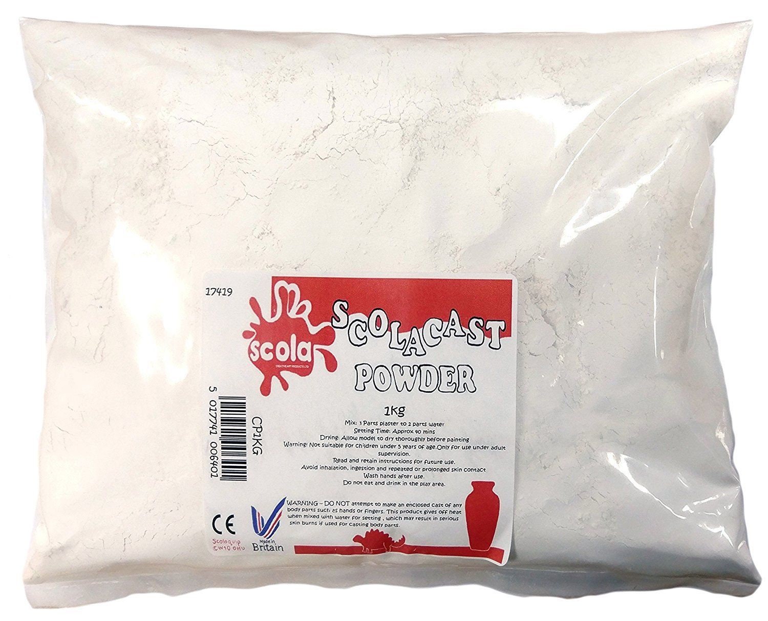 Plaster of Paris, Gypsum, Calcium Sulfate100% 380 Grams Molding Powder, for  Casting Mold 