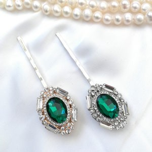 Qualcosa di verde per la sposa spilla per capelli verde smeraldo Scivolo per capelli verde verde pezzo di capelli da sposa Spilla verde per capelli da sposa Impugnatura per capelli color smeraldo
