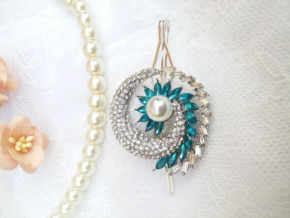 Turquoise Hair Pins Jewel Hair Pins Turquoise Wedding Hair Etsy