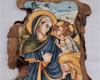 Madonna dei Tramonti Tile / Olive wood