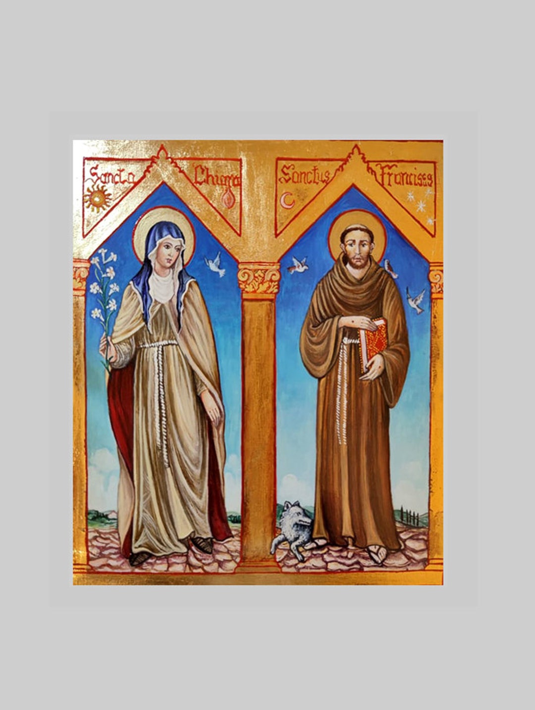 San Francesco E Santa Chiara Erano Fidanzati Tavola San Francesco E Santa Chiara - Etsy