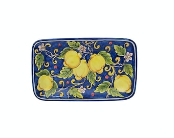 Piatto Portata Rettangolare - LIMONI FONDO JEANS