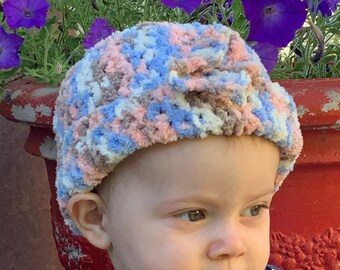 Handmade Knit Baby Hat, Winter Baby Hat, Soft, 3 - 12 Months