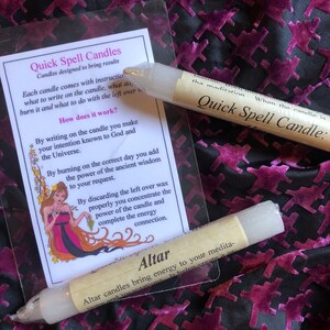 Quick Spell Candle for Altar, Witch Core New Age Candle Spell Accessories, Witchcraft Supplies