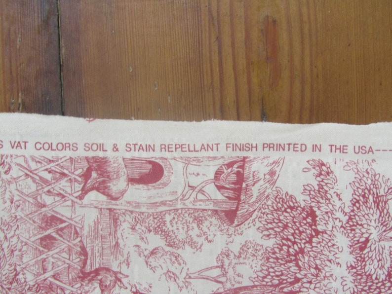 BTY P Kaufmann Victorian Zoo Toile in dark pink