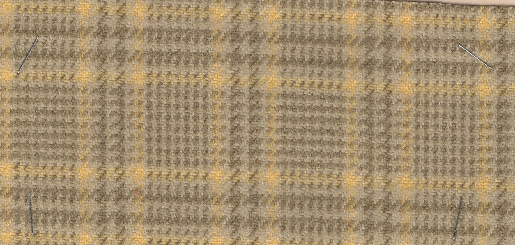 BTY Vintage Yellow and Tan Plaid Auto Upholstery Fabric Etsy