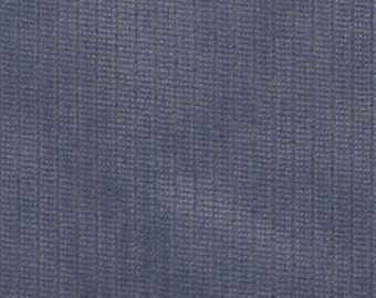 1 1/2 Yards Vintage Blue Grey Velour Auto Upholstery w/ Ridges