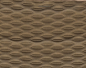 BTY mid century 1967 Chevrolet auto upholstery 3 D texture khaki