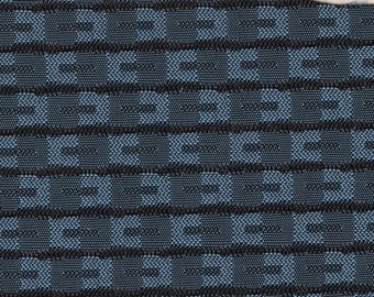 2 plus yards mid century 1965 Oldsmobile upholstery blue/black abstract