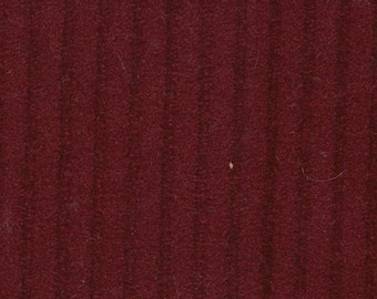 BTY Vintage Dark Red Plush Velour Auto Upholstery w/ Ridges