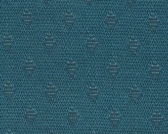 2+ Yards Vintage 1967 Pontiac Teal Satin Auto Upholstery w/ Diamonds