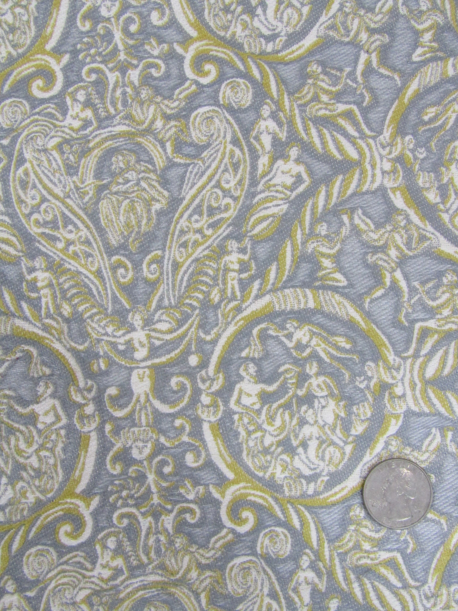 BTY Nice Grey and Yellow Upholstery Fabric APOLLO With the Etsy