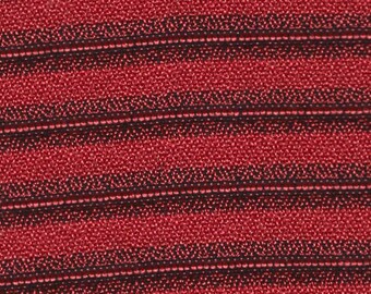 1 1/3 Yards Vintage 1965  Ford Red and Black Striped Auto Upholstery