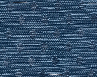 2+ Yards Vintage 1967 Pontiac Blue Satin Auto Upholstery w/ Diamonds